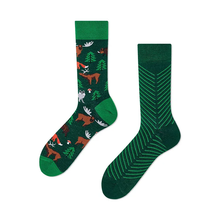 Cross Border New Spring/Summer Personalized Cartoon AB Fashion Socks Creative Cartoon Couple Cotton Socks