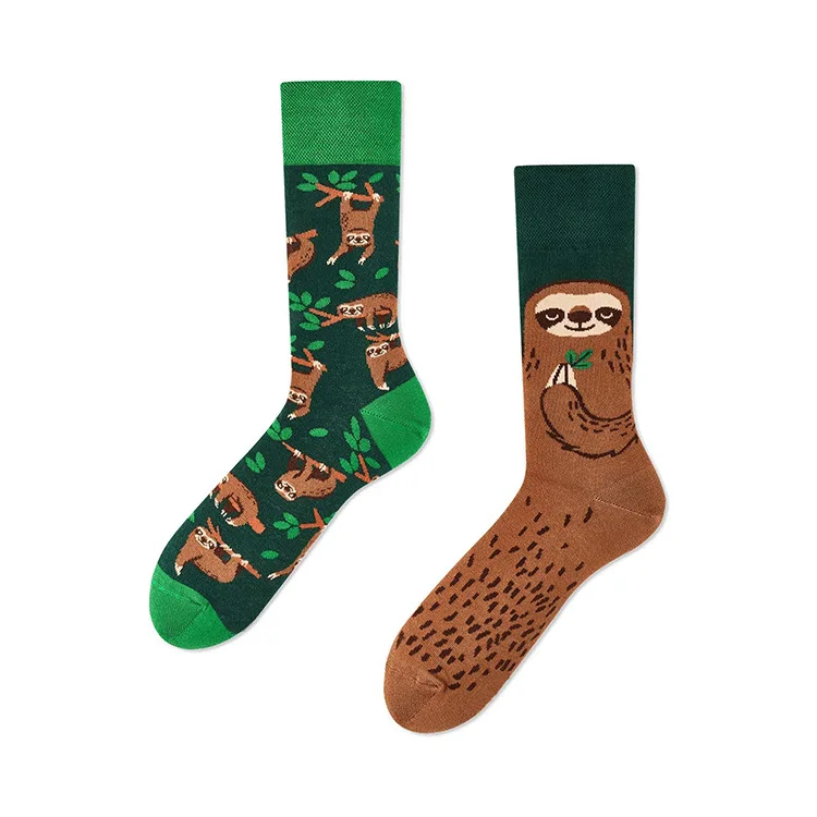 Cross Border New Spring/Summer Personalized Cartoon AB Fashion Socks Creative Cartoon Couple Cotton Socks