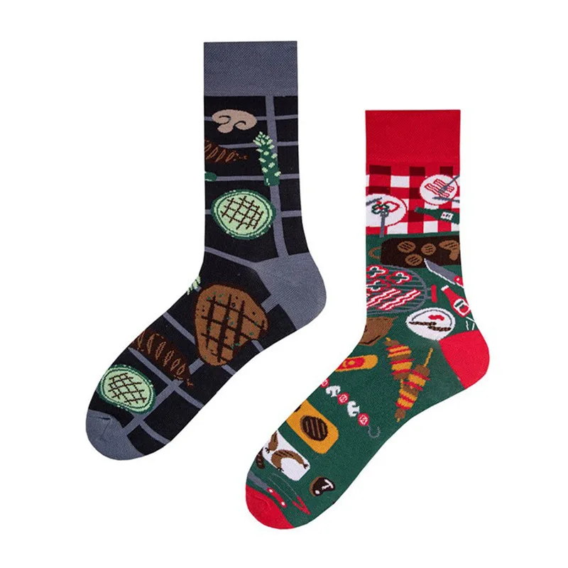 Cross Border New Spring/Summer Personalized Cartoon AB Fashion Socks Creative Cartoon Couple Cotton Socks
