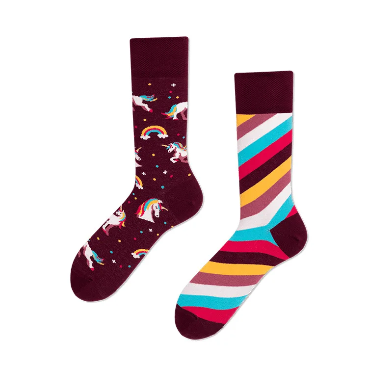 Cross Border New Spring/Summer Personalized Cartoon AB Fashion Socks Creative Cartoon Couple Cotton Socks