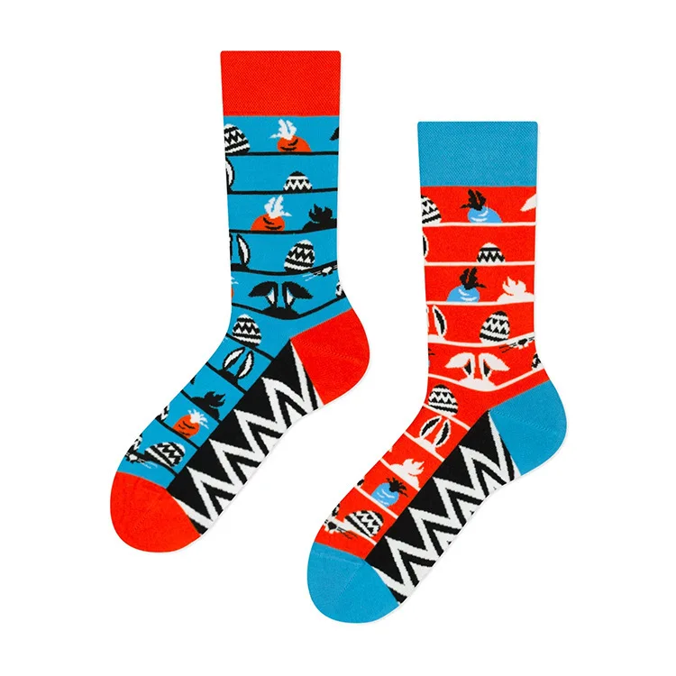 Cross Border New Spring/Summer Personalized Cartoon AB Fashion Socks Creative Cartoon Couple Cotton Socks