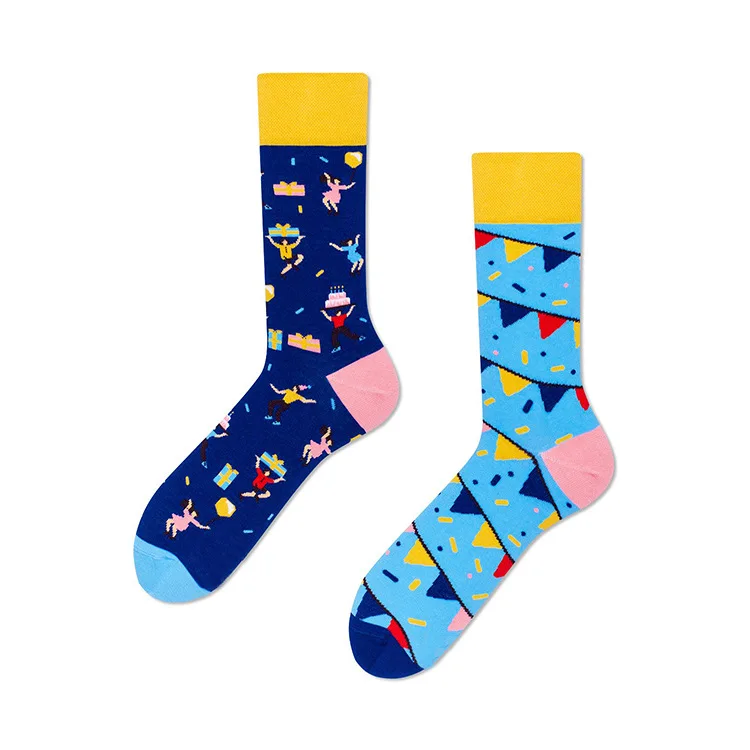 Cross Border New Spring/Summer Personalized Cartoon AB Fashion Socks Creative Cartoon Couple Cotton Socks