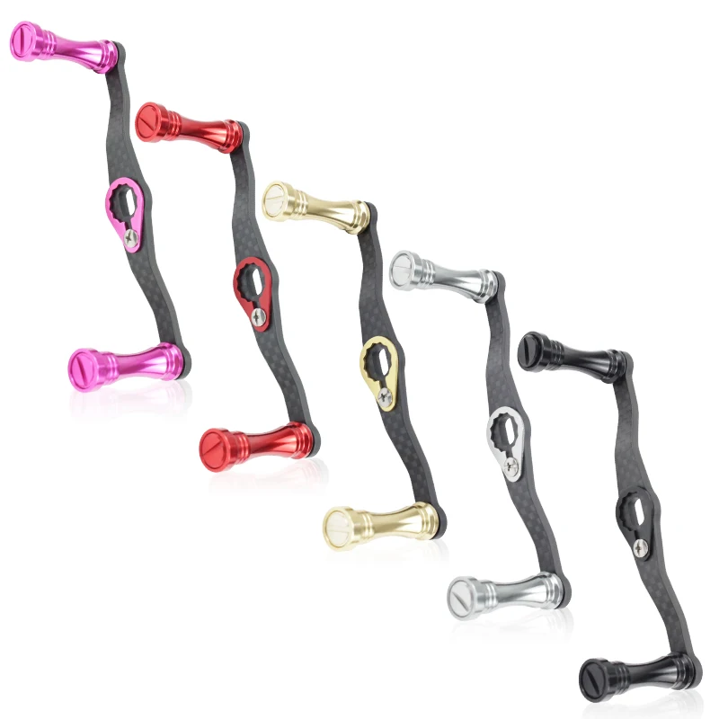 EKfan 105MM Carbon Fiber Baitcasting Reel Handle for DAI/SHI 8x5/7x4 Hole Modification Reel Handle Fishing Gear Accessory