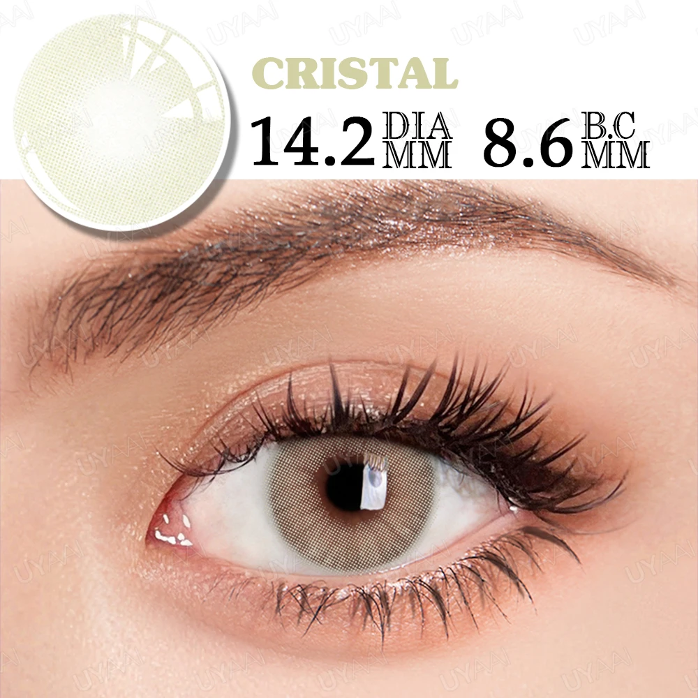 UYAAI Color Blue Contact Lenses 1 Pair Natural Eye Color Lens Yearly Colored Green Pupils For Eyes Contacts