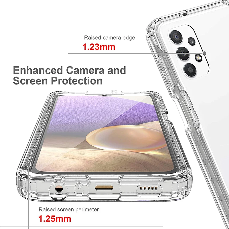 360 Full Body Case For Samsung Galaxy A12 A32 A22 A52 A53 A73 A52s A33 S21 S22 Ultra Double Sided Silicone TPU Transparent Coque