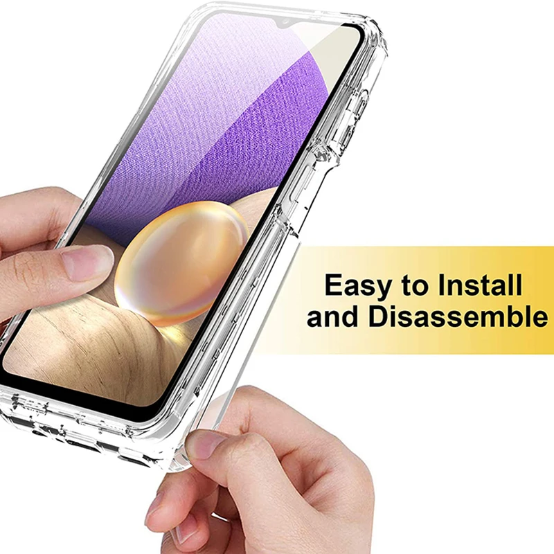 360 Full Body Case For Samsung Galaxy A12 A32 A22 A52 A53 A73 A52s A33 S21 S22 Ultra Double Sided Silicone TPU Transparent Coque