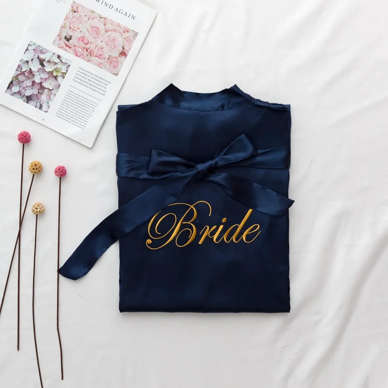 Summer Lace Sleepwear Bride&Bridemaid Wedding Robe Gown Solid Embroidery Kimono Bathrobe Women Casual Home Night Dress M L Xl