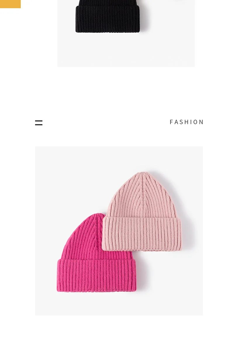 New Korean Wool Acrylic Knitted Caps Women Men Skullcap Autumn Winter Elastic Skullies Beanies Hat Wholesale
