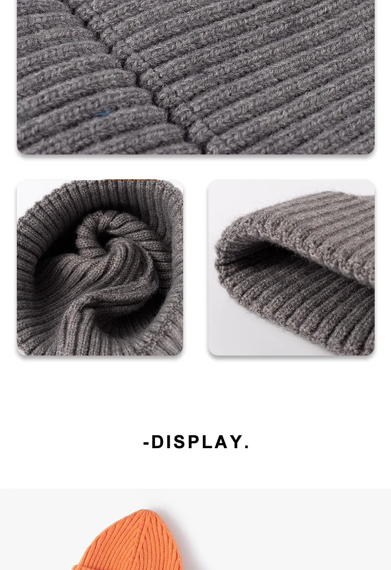 New Korean Wool Acrylic Knitted Caps Women Men Skullcap Autumn Winter Elastic Skullies Beanies Hat Wholesale