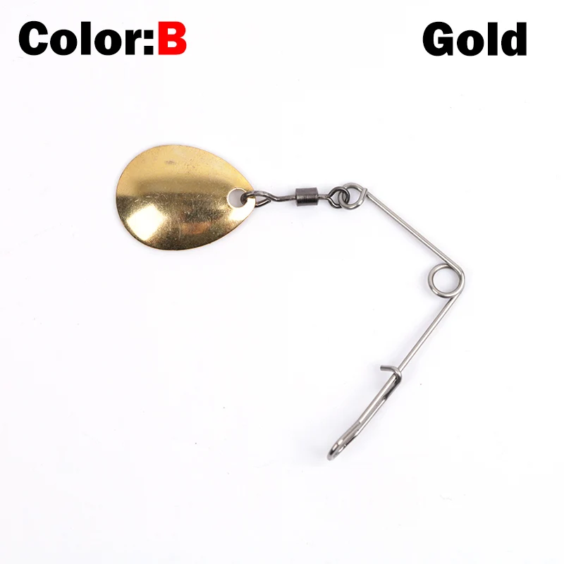 OUTKIT 10pcs 1.2g Spinner Fishing Lure Bait Spoon Swisher Buzzbait Bass Wire Bait Popper Vib Spinnerbait Lures Tackle Barb Pesca