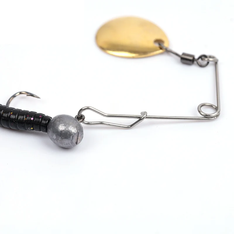 OUTKIT 10pcs 1.2g Spinner Fishing Lure Bait Spoon Swisher Buzzbait Bass Wire Bait Popper Vib Spinnerbait Lures Tackle Barb Pesca