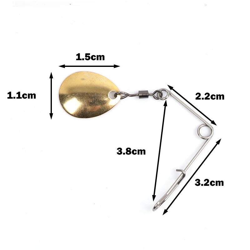 OUTKIT 10pcs 1.2g Spinner Fishing Lure Bait Spoon Swisher Buzzbait Bass Wire Bait Popper Vib Spinnerbait Lures Tackle Barb Pesca