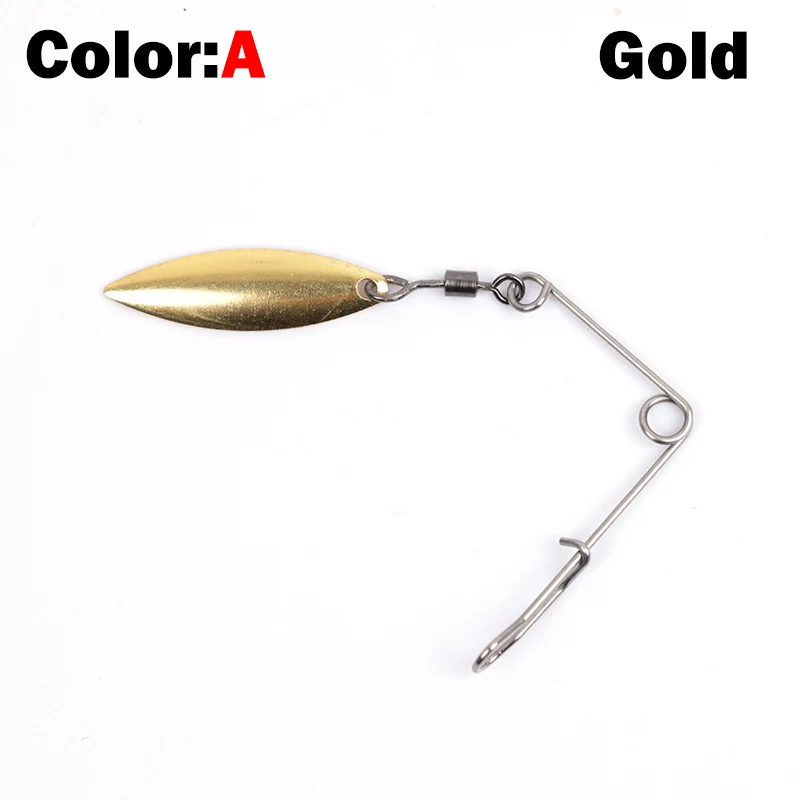 OUTKIT 10pcs 1.2g Spinner Fishing Lure Bait Spoon Swisher Buzzbait Bass Wire Bait Popper Vib Spinnerbait Lures Tackle Barb Pesca