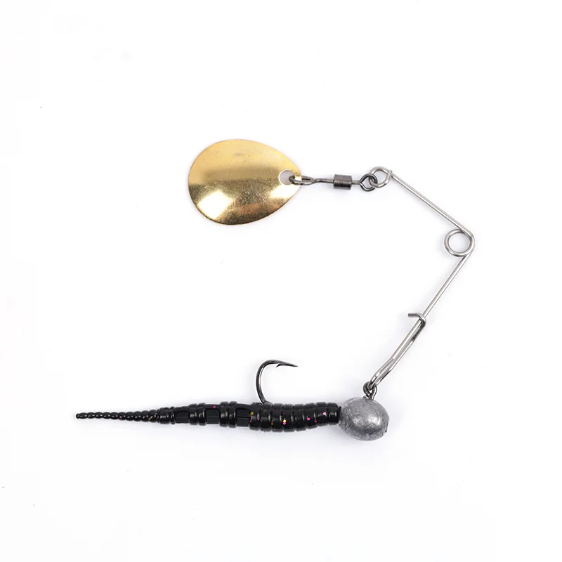 OUTKIT 10pcs 1.2g Spinner Fishing Lure Bait Spoon Swisher Buzzbait Bass Wire Bait Popper Vib Spinnerbait Lures Tackle Barb Pesca