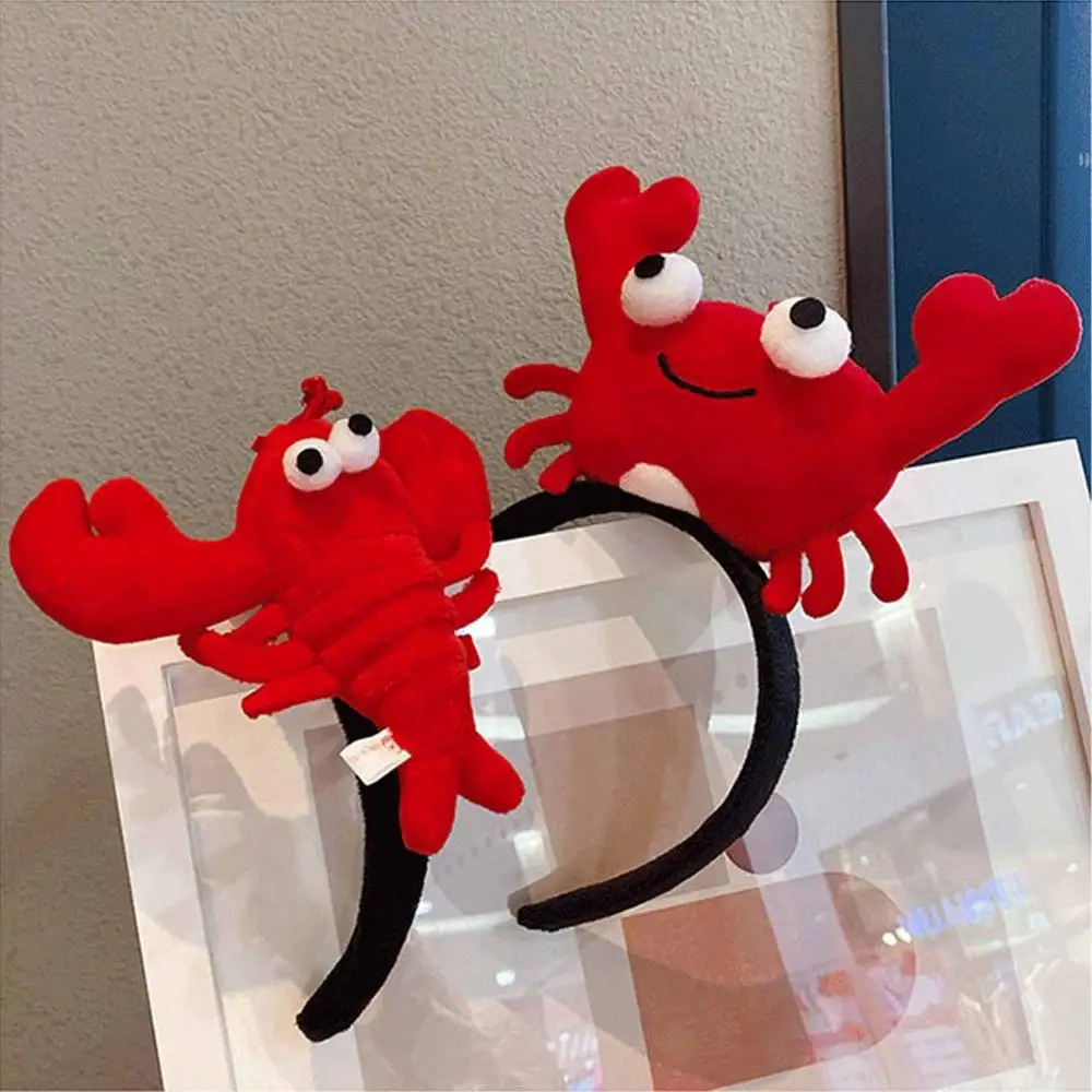 Fashion Hair Accessories Crayfish Crab Cute Hair Band Plush Hairpin Headband Face Wash