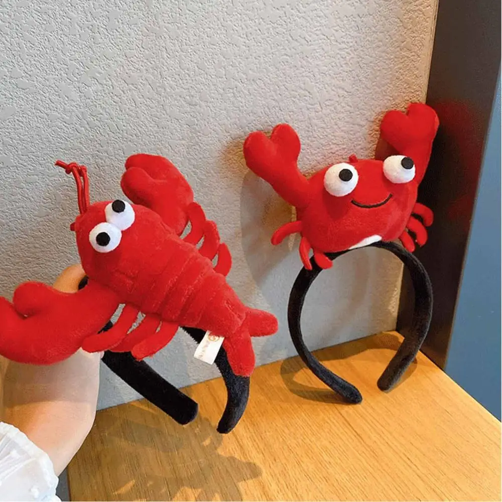 Fashion Hair Accessories Crayfish Crab Cute Hair Band Plush Hairpin Headband Face Wash