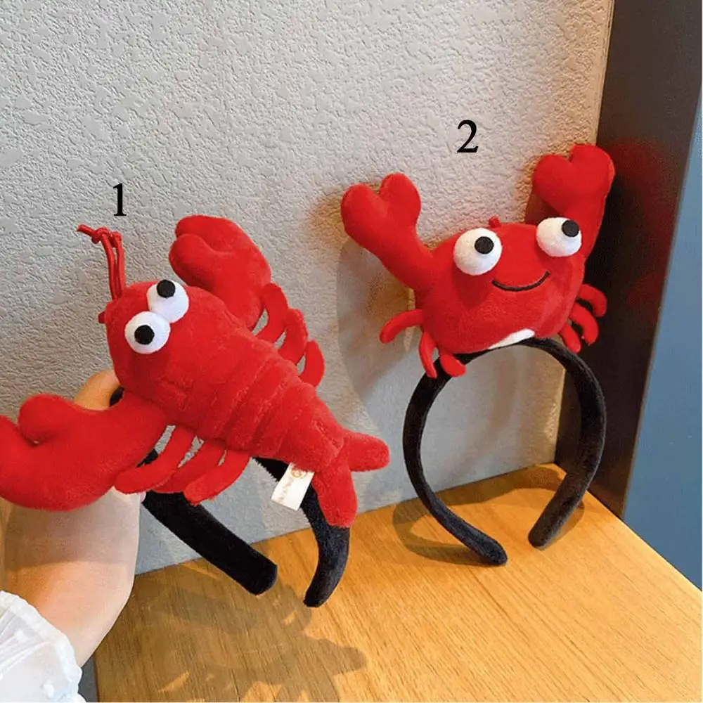 Fashion Hair Accessories Crayfish Crab Cute Hair Band Plush Hairpin Headband Face Wash
