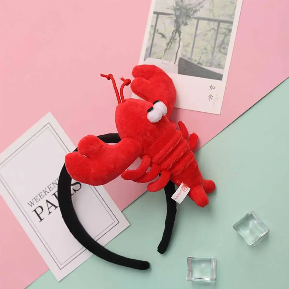 Fashion Hair Accessories Crayfish Crab Cute Hair Band Plush Hairpin Headband Face Wash