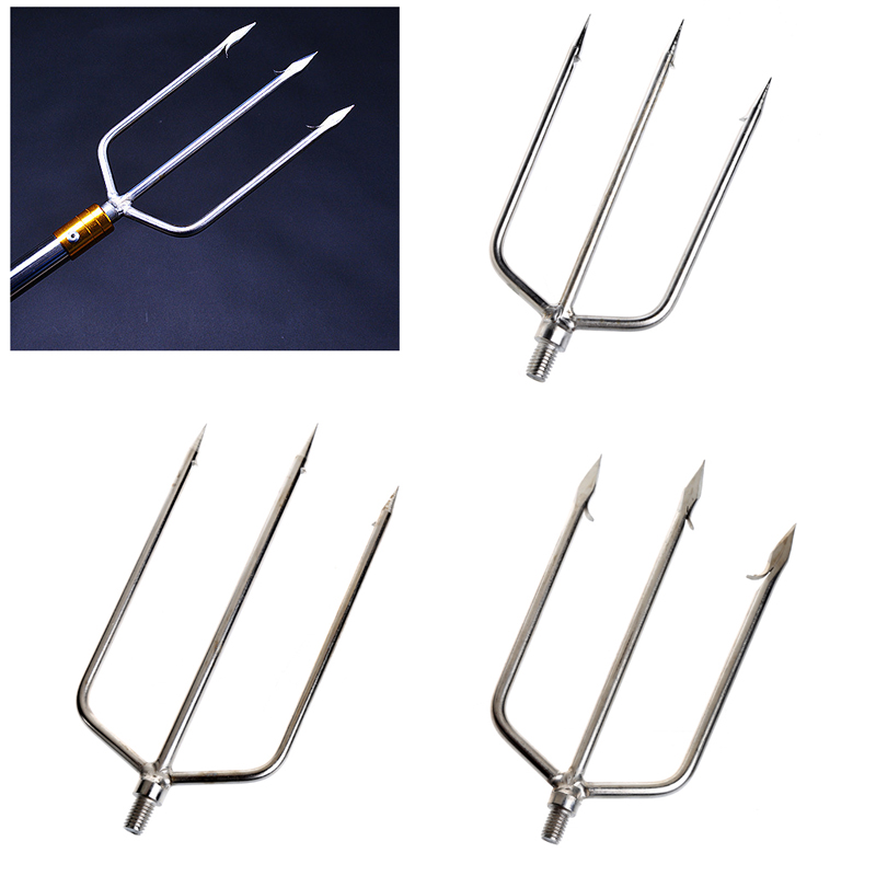 Stainless Steel Prong Harpoon Fish Fork Fishing Ice Breaker AccessoryTackleTool