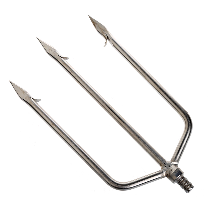 Stainless Steel Prong Harpoon Fish Fork Fishing Ice Breaker AccessoryTackleTool