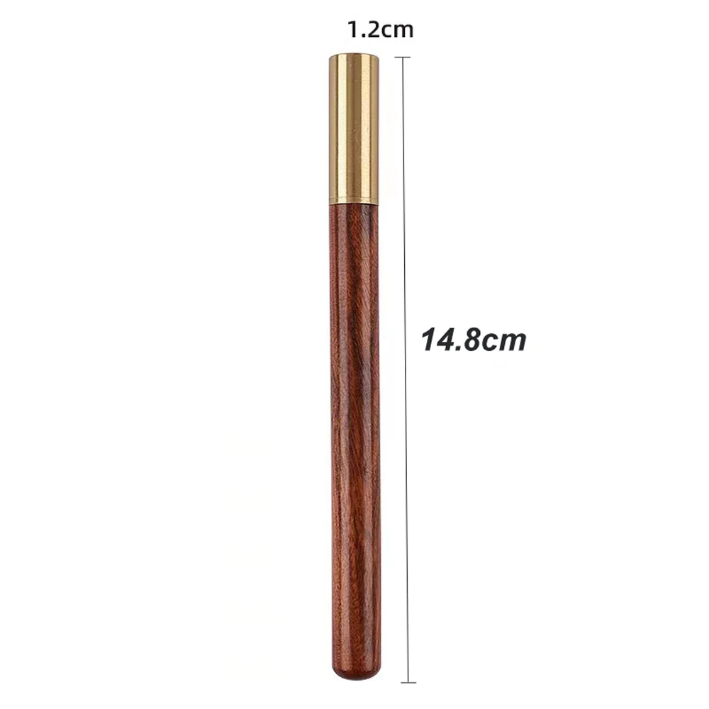1+10Pcs/Set Vintage Wood Body Ballpoint Pen Brass Ball Roller Pen Metal Cap BallPen Stationery School Business Gifts Supplies