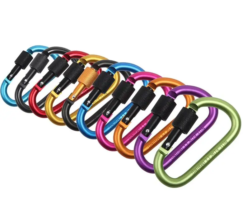 4Pcs Carabiner Travel Kit Camping Equipment Alloy Aluminum Survival Gear Camp Mountaineering Hook Outdoor Carabiner GYH