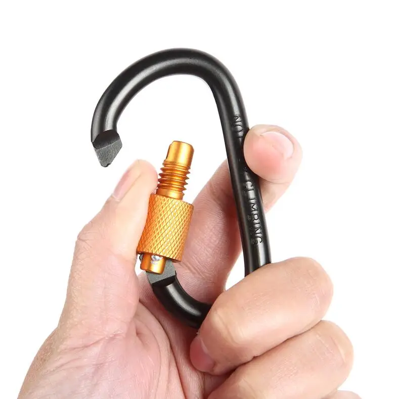 4Pcs Carabiner Travel Kit Camping Equipment Alloy Aluminum Survival Gear Camp Mountaineering Hook Outdoor Carabiner GYH
