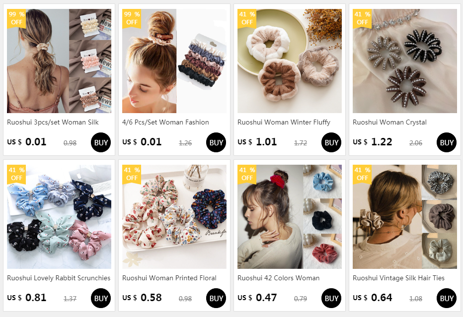 Woman Large Solid Color Chiffon Scrunchies Girls Sweet Rubber Band Lady Hair Accessories Hair Ties Ponytail Holders Ornaments