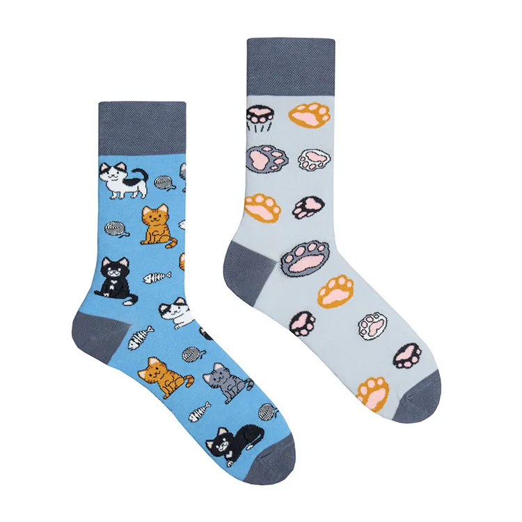 Cross Border New Spring/Summer Personalized Cartoon AB Fashion Socks Creative Cartoon Couple Cotton Socks