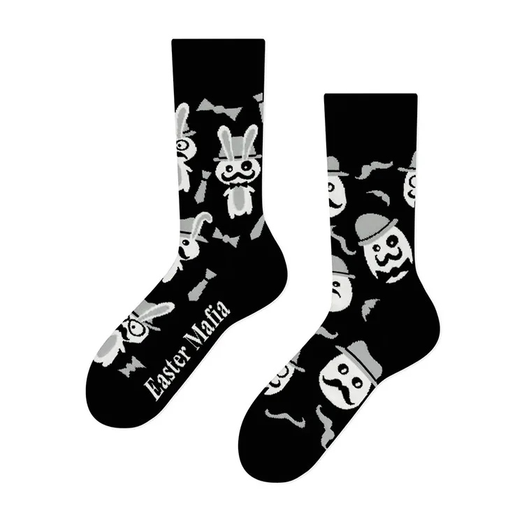 Cross Border New Spring/Summer Personalized Cartoon AB Fashion Socks Creative Cartoon Couple Cotton Socks