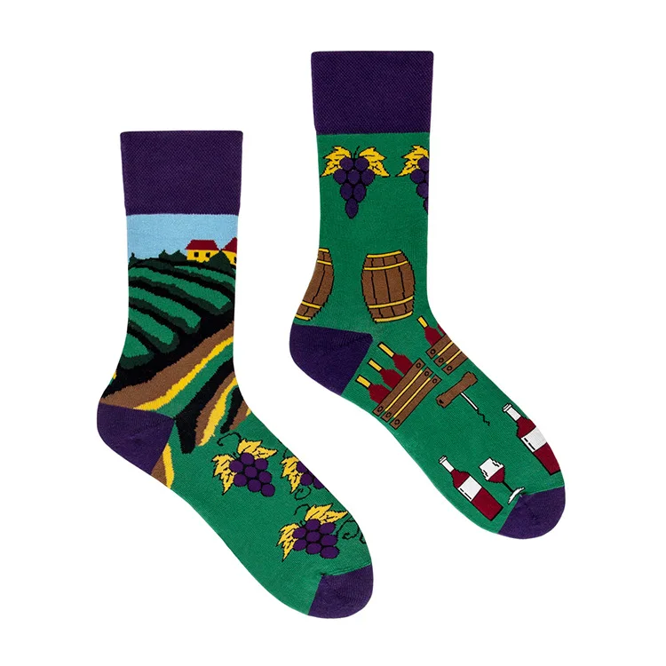 Cross Border New Spring/Summer Personalized Cartoon AB Fashion Socks Creative Cartoon Couple Cotton Socks