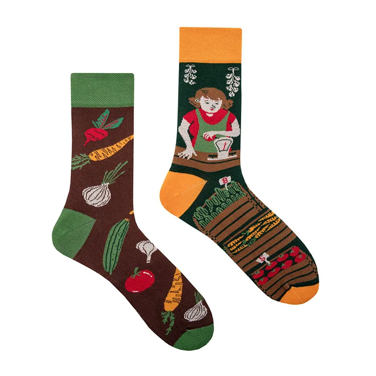 Cross Border New Spring/Summer Personalized Cartoon AB Fashion Socks Creative Cartoon Couple Cotton Socks