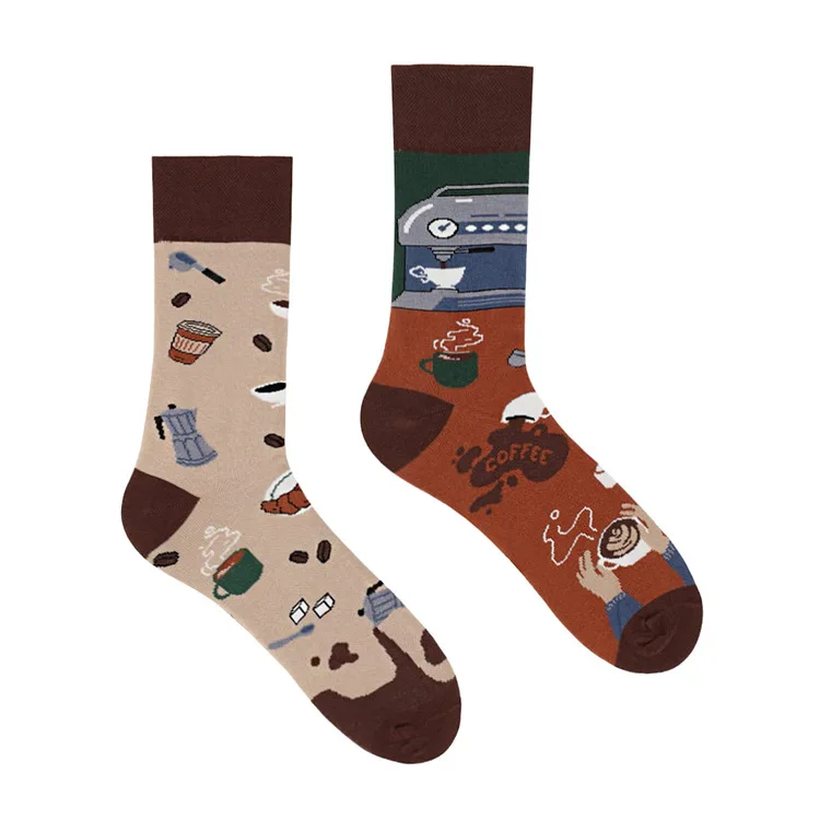Cross Border New Spring/Summer Personalized Cartoon AB Fashion Socks Creative Cartoon Couple Cotton Socks