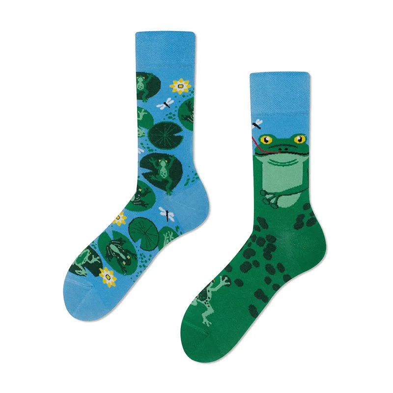 Cross Border New Spring/Summer Personalized Cartoon AB Fashion Socks Creative Cartoon Couple Cotton Socks
