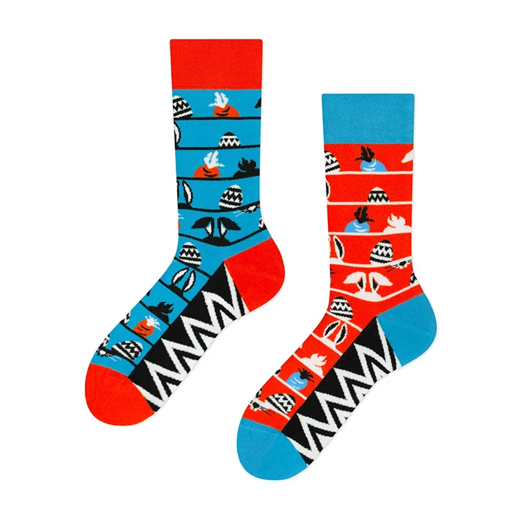 Cross Border New Spring/Summer Personalized Cartoon AB Fashion Socks Creative Cartoon Couple Cotton Socks