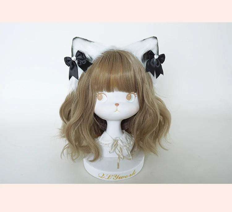 Lolita accessories animal ears bow cat ear headband cute kawaii anime hairpin girl cat ear cosplay