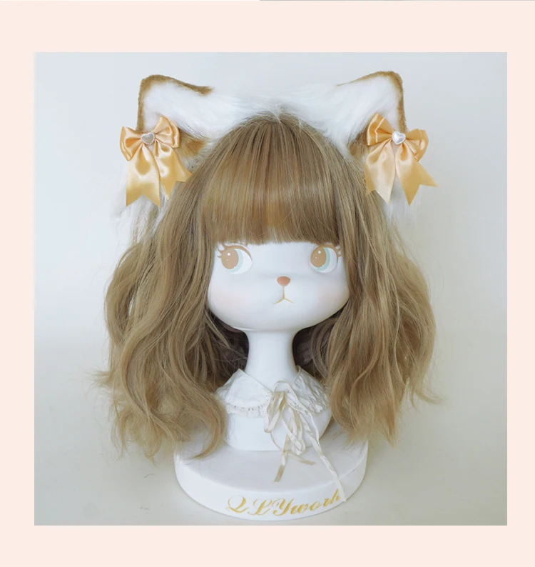 Lolita accessories animal ears bow cat ear headband cute kawaii anime hairpin girl cat ear cosplay