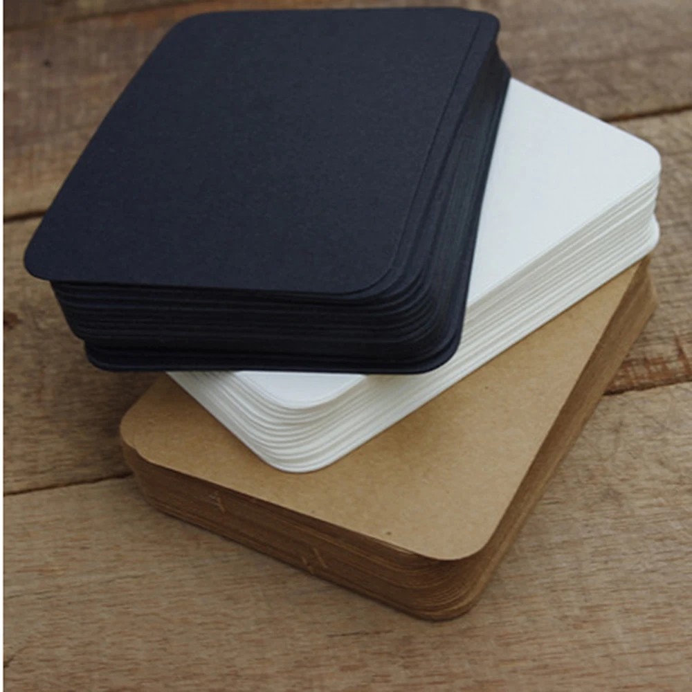 100Pcs 5.3*9cm Blank Card For Business Cards For Message And Book Name Blank Cards For Business Card Message Cards 300gsm