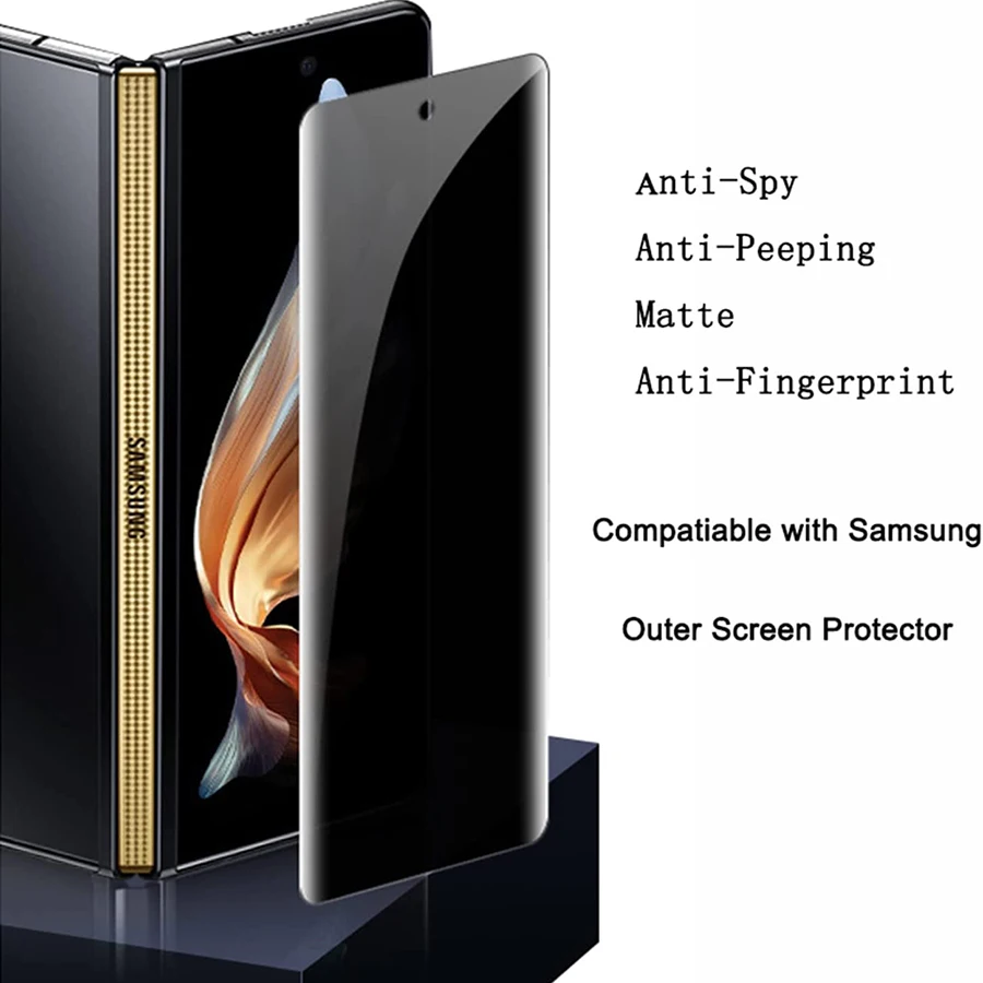Anti Spy Tempered Glass for Samsung Galaxy Z Fold 5 4 Privacy Film Screen Protector Protective Film for Z Fold3 Fold4 W22 W21 5G