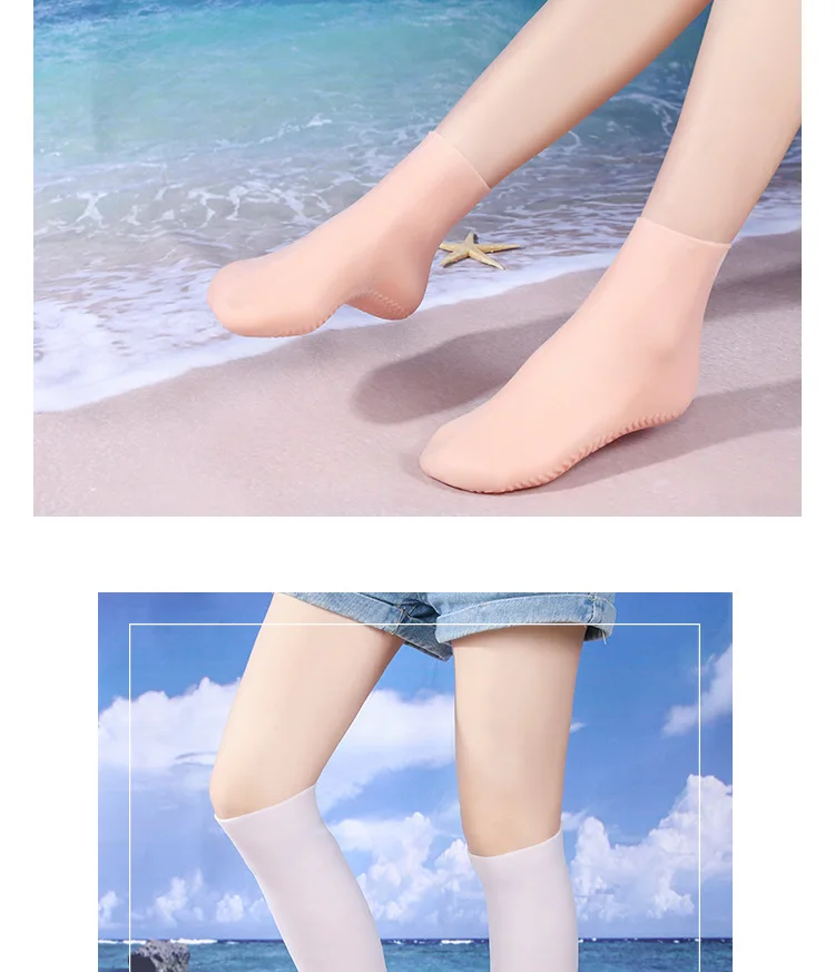 Water Socks Silicone Wetsuit Socks for Swimming Fins Frog Shoes Flippers Non-Slip Soft Material Beach Snorkeling Diving Socks