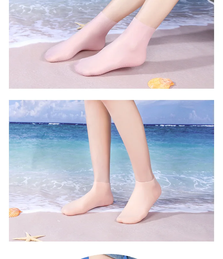 Water Socks Silicone Wetsuit Socks for Swimming Fins Frog Shoes Flippers Non-Slip Soft Material Beach Snorkeling Diving Socks