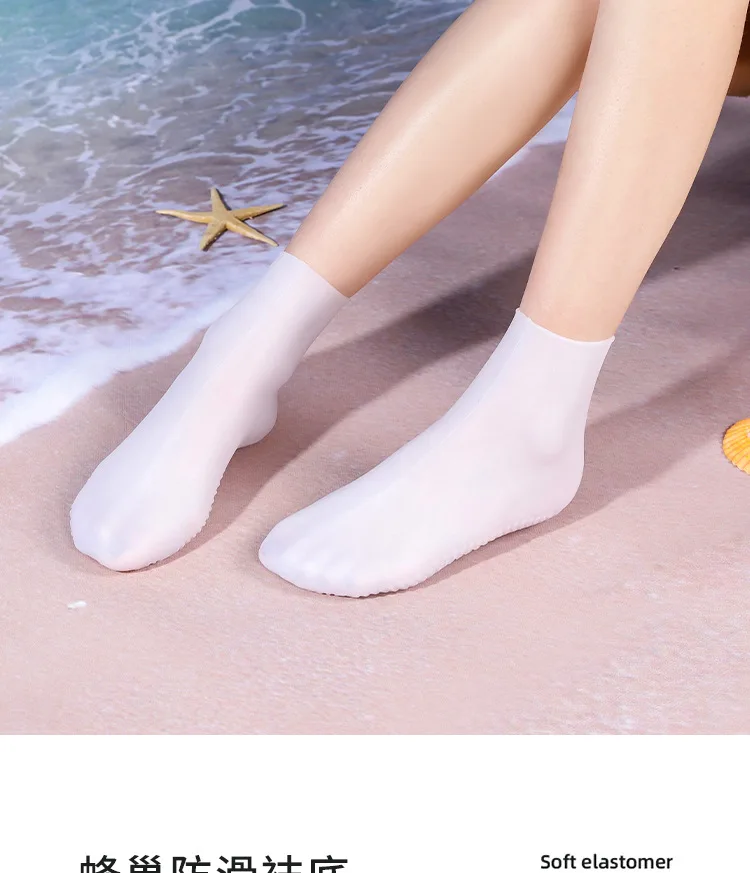 Water Socks Silicone Wetsuit Socks for Swimming Fins Frog Shoes Flippers Non-Slip Soft Material Beach Snorkeling Diving Socks