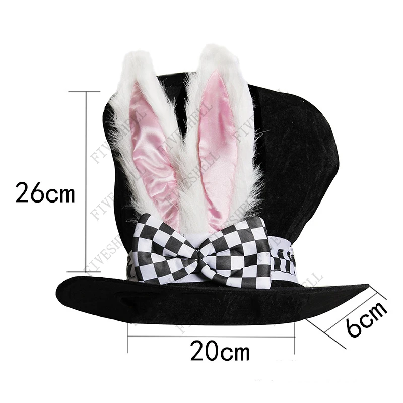 Easter Day Halloween Cosplay Costume Props Alice Mr. Rabbit White Rabbit Hat Cosplay Props Accessories