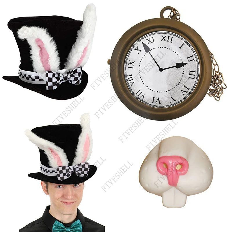 Easter Day Halloween Cosplay Costume Props Alice Mr. Rabbit White Rabbit Hat Cosplay Props Accessories
