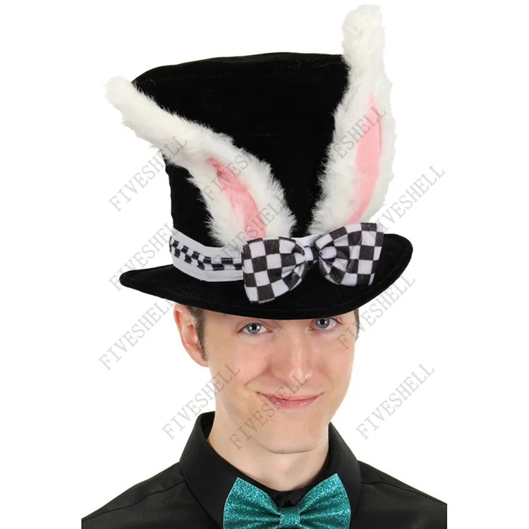 Easter Day Halloween Cosplay Costume Props Alice Mr. Rabbit White Rabbit Hat Cosplay Props Accessories