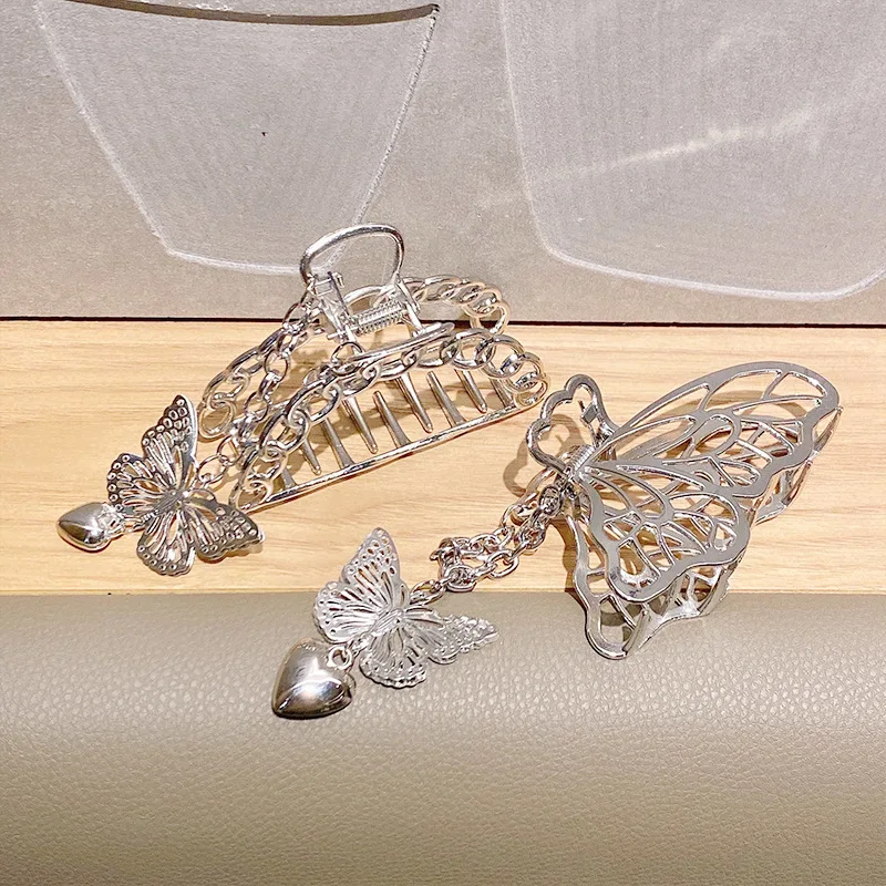 2022 Multiple Styles Fashion Alloy Geometric Large Butterfly Love Pendant Hairpin Barrettes for Women Girl Accessories Headwear