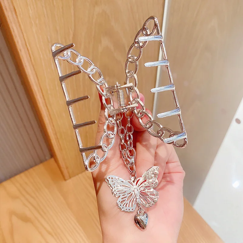 2022 Multiple Styles Fashion Alloy Geometric Large Butterfly Love Pendant Hairpin Barrettes for Women Girl Accessories Headwear
