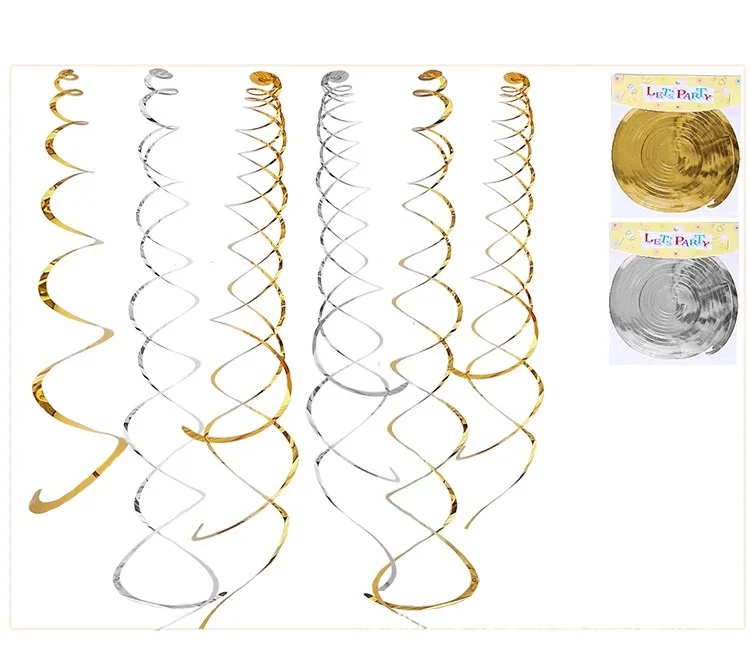 1bag 70cm PVC spiral pendant garland birthday wedding party decoration Christmas and New Year holiday decoration supplies