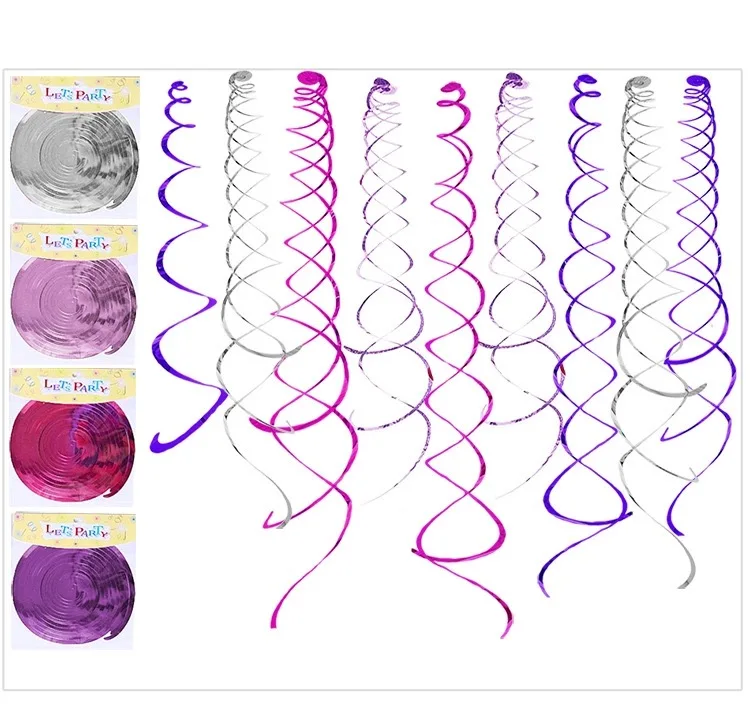 1bag 70cm PVC spiral pendant garland birthday wedding party decoration Christmas and New Year holiday decoration supplies