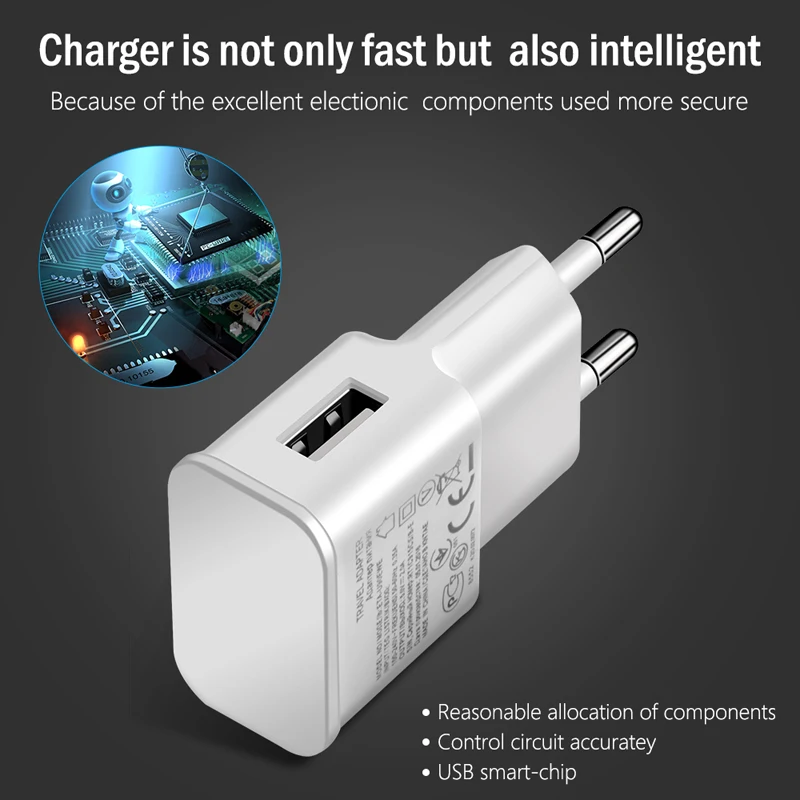 For Samsung A12 A32 A52 A72 A42 5G USB Phone Charger EU Wall Plug Charging Bank For Samsung S20 S10 S9 S8 Plus Type-c USB Cable